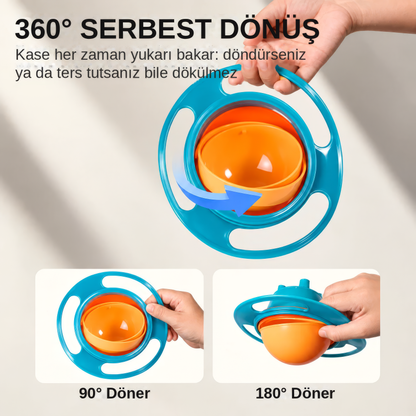 360° Dönen Dökülmez Mama Kabı